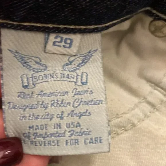 Robin's Jean Dark Blue Denim with Silver Button, size 29 - Picture 10 of 10
